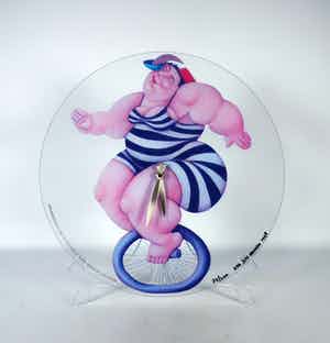 Ada Breedveld - Glas, klok ''Eenwieler'' verkocht voor € 60!