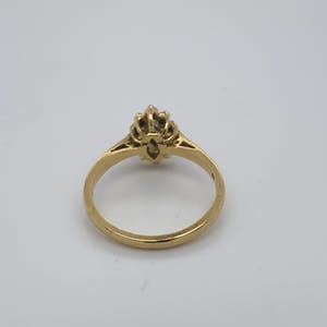 18kt gouden entouragering met diamant en saffier, mt 54/17,25 - 3,37gr kopen? Bied vanaf 175!