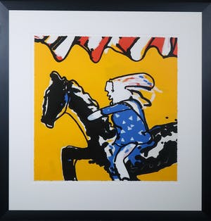 Herman Brood - Zeefdruk, Ponyride - Ingelijst kopen? Bied vanaf 250!