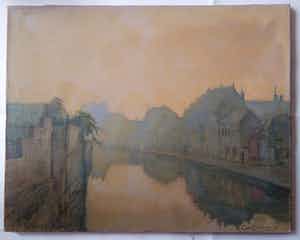 Cees Bolding - Le canal de Douai 1975 verkocht voor € 200!
