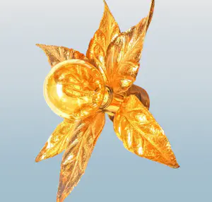 Willy Daro - Wandlampe Messing vergoldet Blumenform für Massive 1970er Jahre kopen? Bied vanaf 120!