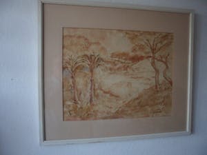 Jacobus Doeser - Gouache, "Landschap". kopen? Bied vanaf 10!