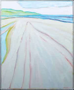 Paul Overhaus - Olieverf op doek, Na vloed - Ingelijst verkocht voor € 100!