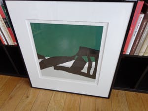 Gijs Keizer - ABSTRACT LANDSCHAP / KLEURZEEFDRUK / 71 x 68 cm / KADER / SIG kopen? Bied vanaf 30!