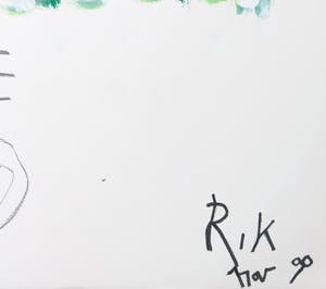 Rik van Iersel - Gemengde techniek op papier, Figuur met open mond kopen? Bied vanaf 150!