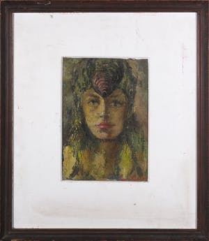 Paul Daenen - Gemengde techniek op marouflé, La belle époque - Ingelijst kopen? Bied vanaf 50!