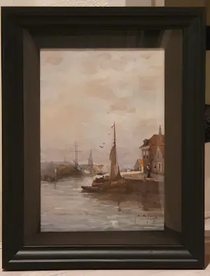Jan de Jong - Uitkijk op de oude haven kopen? Bied vanaf 190!