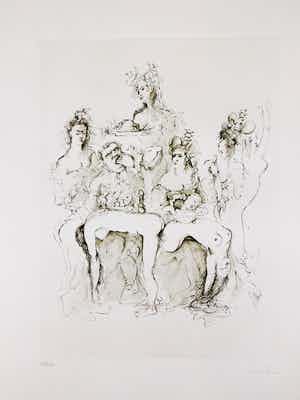 Leonor Fini - Croquis: Diner verkocht voor € 35!