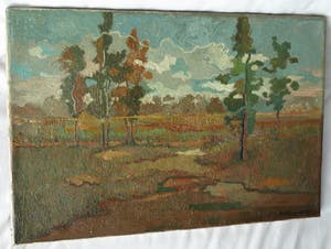 Harry van Kruiningen - Olieverf op doek , Landschap – gesigneerd – ca. 1935 kopen? Bied vanaf 1150!