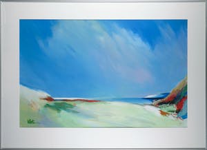 Kees Vlietman - Olieverf op papier, Noordzee I - Ingelijst (Groot) kopen? Bied vanaf 100!