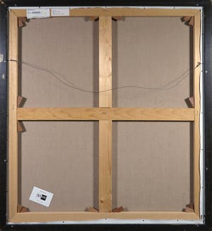 Toos van Holstein - Acryl op doek, Z.t. Blauwe stad - Ingelijst (Zeer Groot) kopen? Bied vanaf 350!