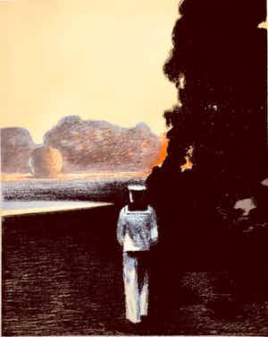 Peter Bes - Grote zeefdruk , gesigneerd verkocht voor € 40!