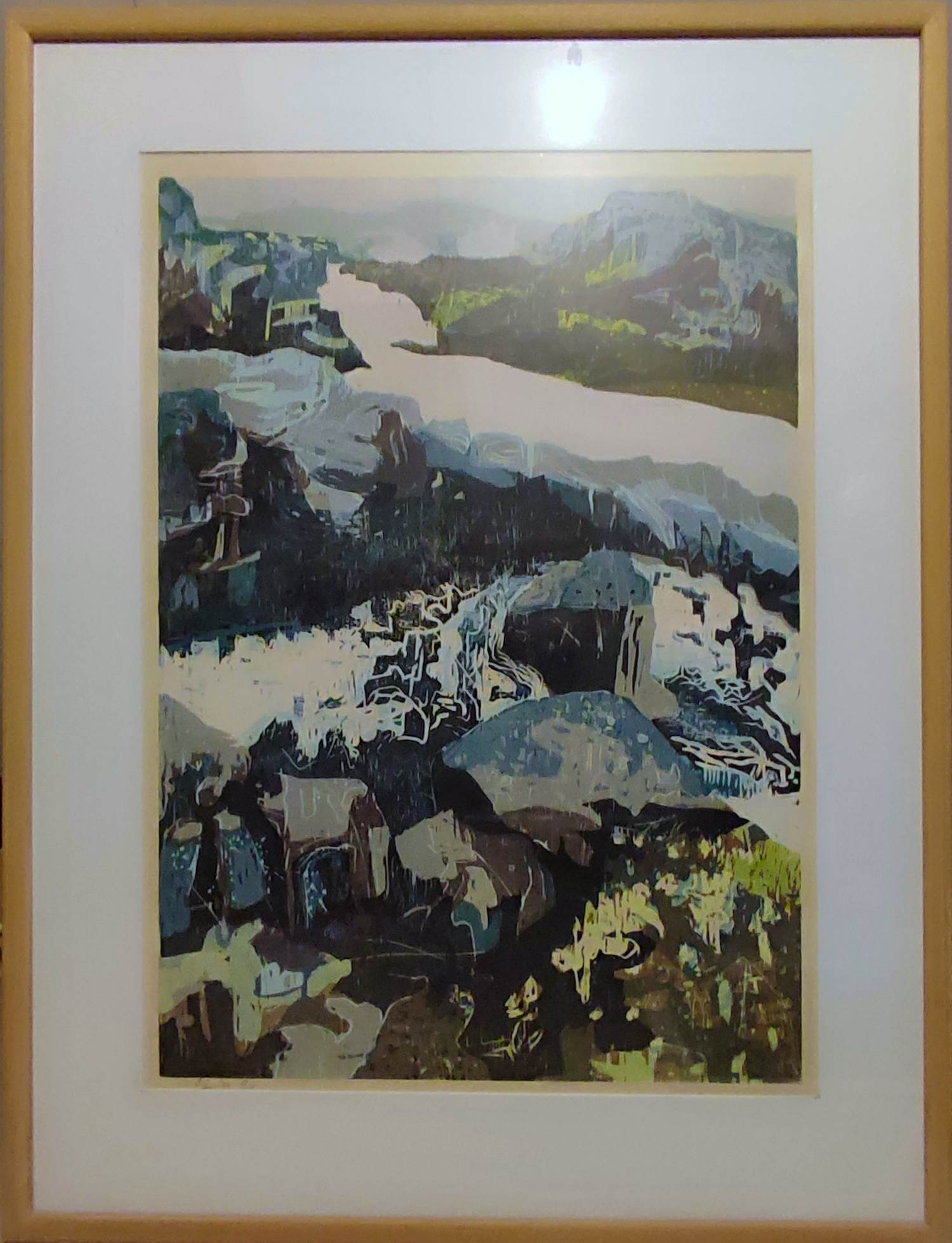 Vincent van Ojen - Berglandschap met rivier kopen? Bied vanaf 380!