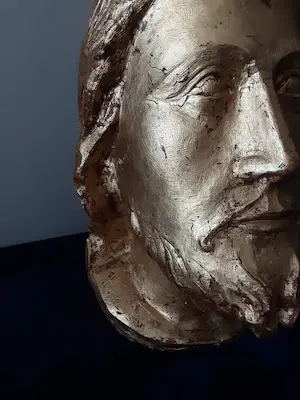 Niet of onleesbaar gesigneerd - Prachtig Verguld Christushoofd kopen? Bied vanaf 1!