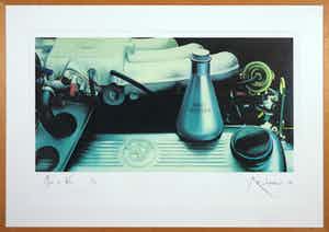 Rob Scholte - Zeefdruk, Muur van vuur - Ingelijst (Groot) verkocht voor € 100!