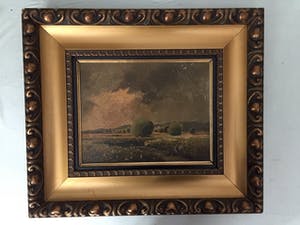 Karl Schaette - Hollands weilanden - Olieverf op paneel, Ingelijst kopen? Bied vanaf 35!