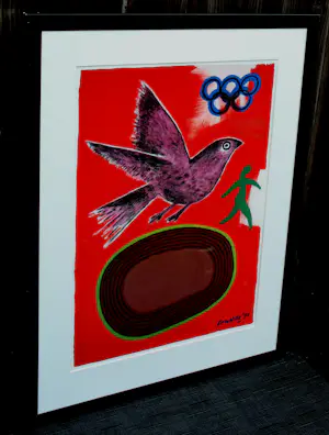 Corneille - Ingelijste litho: Pour les jeux olympics - 1993 (nette lijst) kopen? Bied vanaf 75!