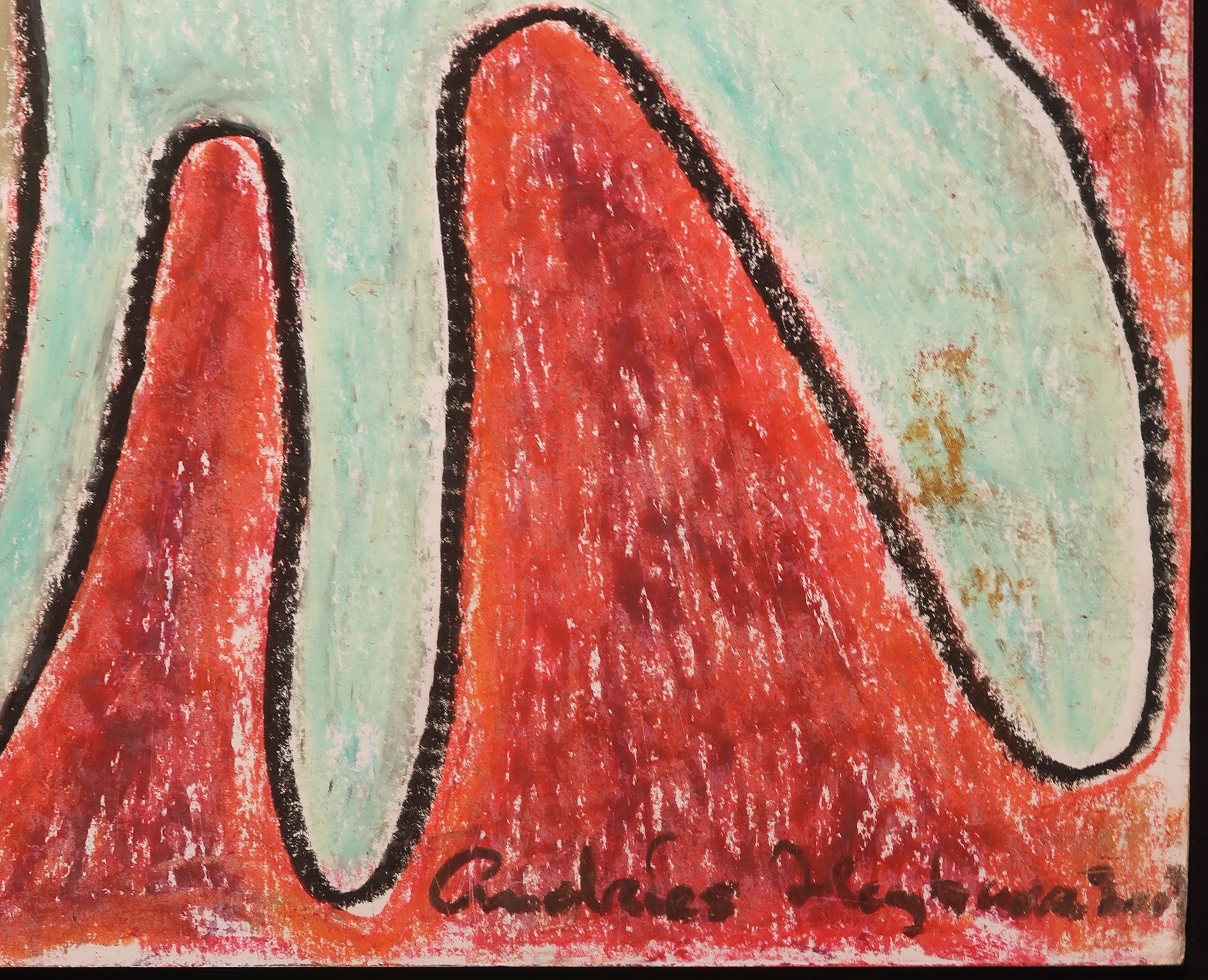 Andries Heyboer - Vetkrijt op stevig papier, Omsloten (Groot) kopen? Bied vanaf 1!