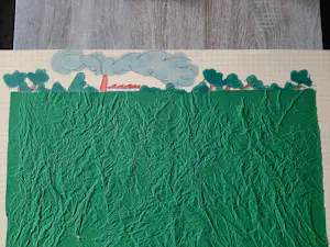 Mark Brusse - hand gesigneerde collage en litho op papier | 1980 kopen? Bied vanaf 35!