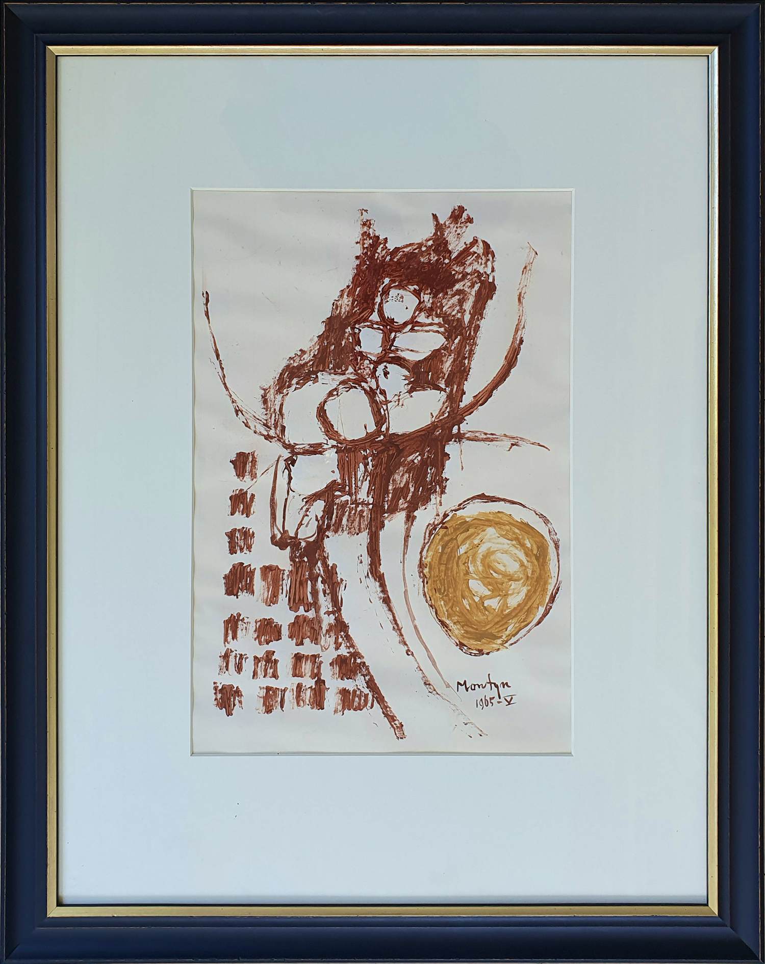 Jan Montyn - Gouache (1965) - Nieuw ingelijst. kopen? Bied vanaf 310!