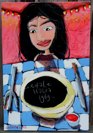 Selwyn Senatori - Acryl verf op doek: Estata Italia 1969 - 2002 kopen? Bied vanaf 395!