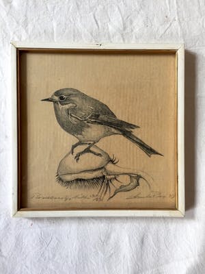 Chris Le Roy - Roodborstje - Lithografie, Ingelijst kopen? Bied vanaf 55!