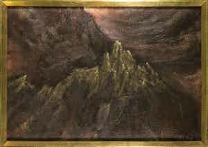 Juan Sala Santonja - Olieverf met structuur op doek, Abstract landschap - Ingelijst (Groot) verkocht voor € 1!