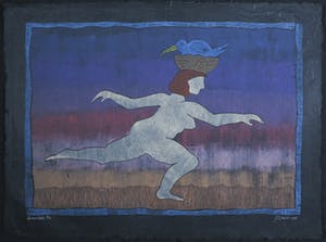 Geertje Briels - Houtdruk op geschept papier, Lentekriebels kopen? Bied vanaf 1!