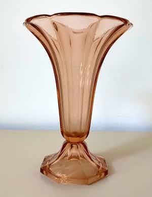 Val-Saint-Lambert - Luxval Art deco persglazen "Americain" vaas ontwerp Charles Graffart verkocht voor € 1!