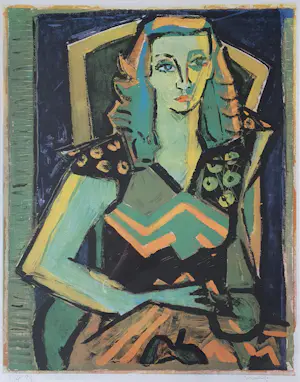 Corneille - 'Groene vrouw' (1988) - Ingelijst kopen? Bied vanaf 595!