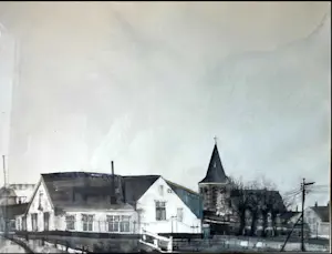 Ciano Siewert - Ciano Siewert - Dorpsgezicht - Aquarel, Prachtig Ingelijst - Groot kaufen? Bieten Sie von 180!