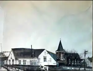 Ciano Siewert - Ciano Siewert - Dorpsgezicht - Aquarel, Prachtig Ingelijst - Groot verkauft für € 180!