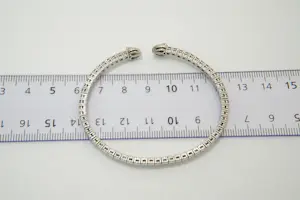 1 - Schitterende 18 kt wit-goud en diamanten (ca. 2ct ) armband met onedele kern kopen? Bied vanaf 960!