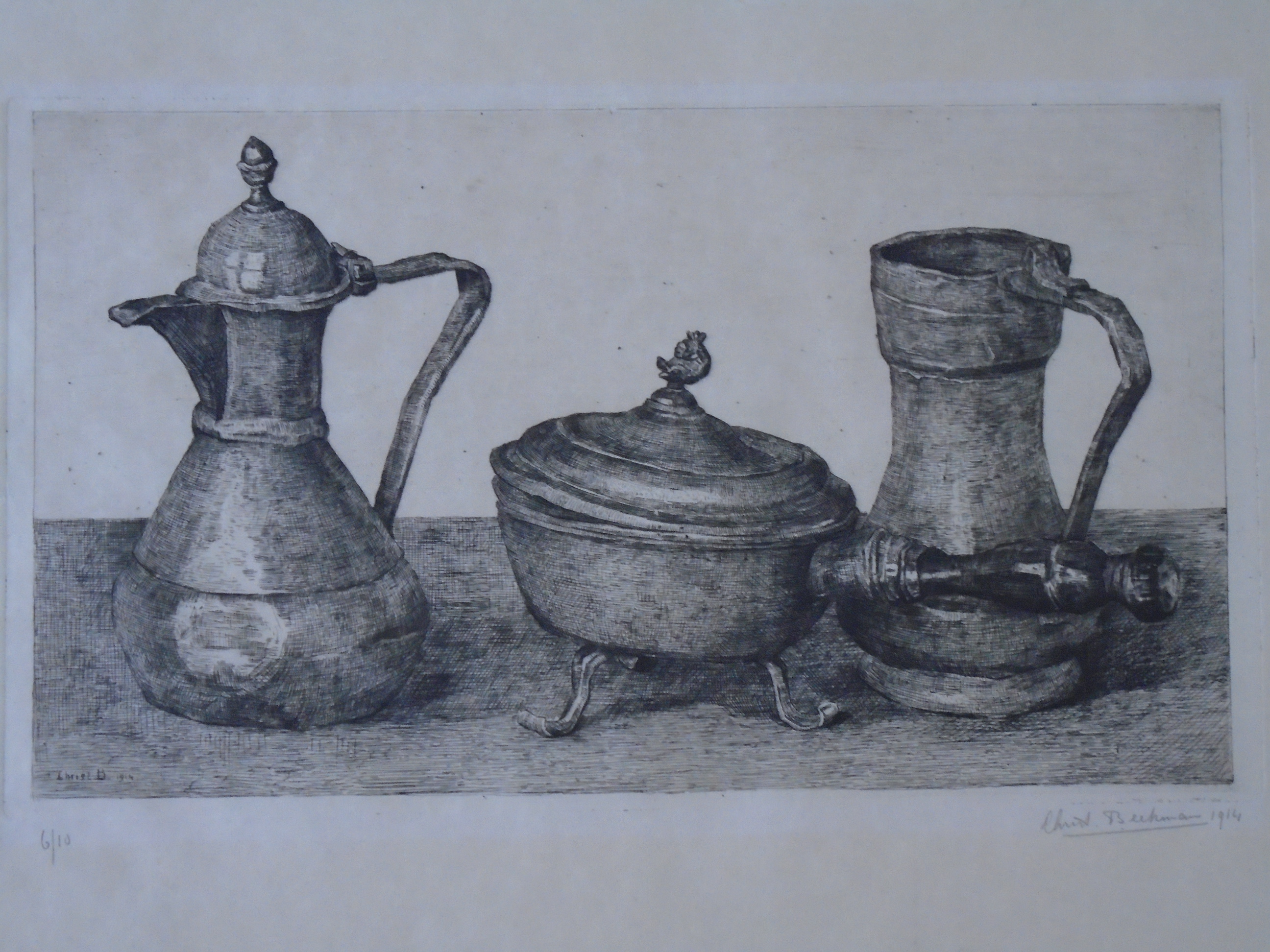 Chris Beekman - Stilleven met tinnen kannen kopen? Bied vanaf 40!