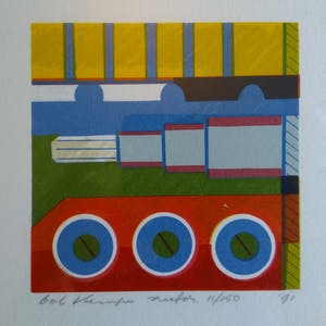 Bob Kemper - "Techniek in de jaren '90." 1991, Serie van vier zeefdrukken. kopen? Bied vanaf 100!