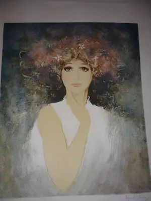 Bernard Charoy - Litho. Portret van een ELEGANTE DAME , kopen? Bied vanaf 35!