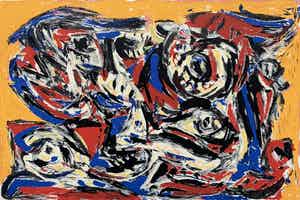 Theo Wolvecamp - kleurenzeefdruk - zonder titel - 1988 (Prachtige kleuren) verkocht voor € 225!