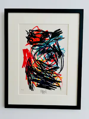 Karel Appel - Der Spiegel II ( KÖln, 1962) met nieuwe lijst! kaufen? Bieten Sie von 725!