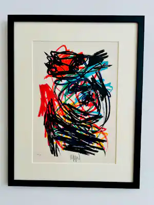 AcheterKarel Appel - Der Spiegel II ( KÖln, 1962) met nieuwe lijst!? Enchérissez de 725!