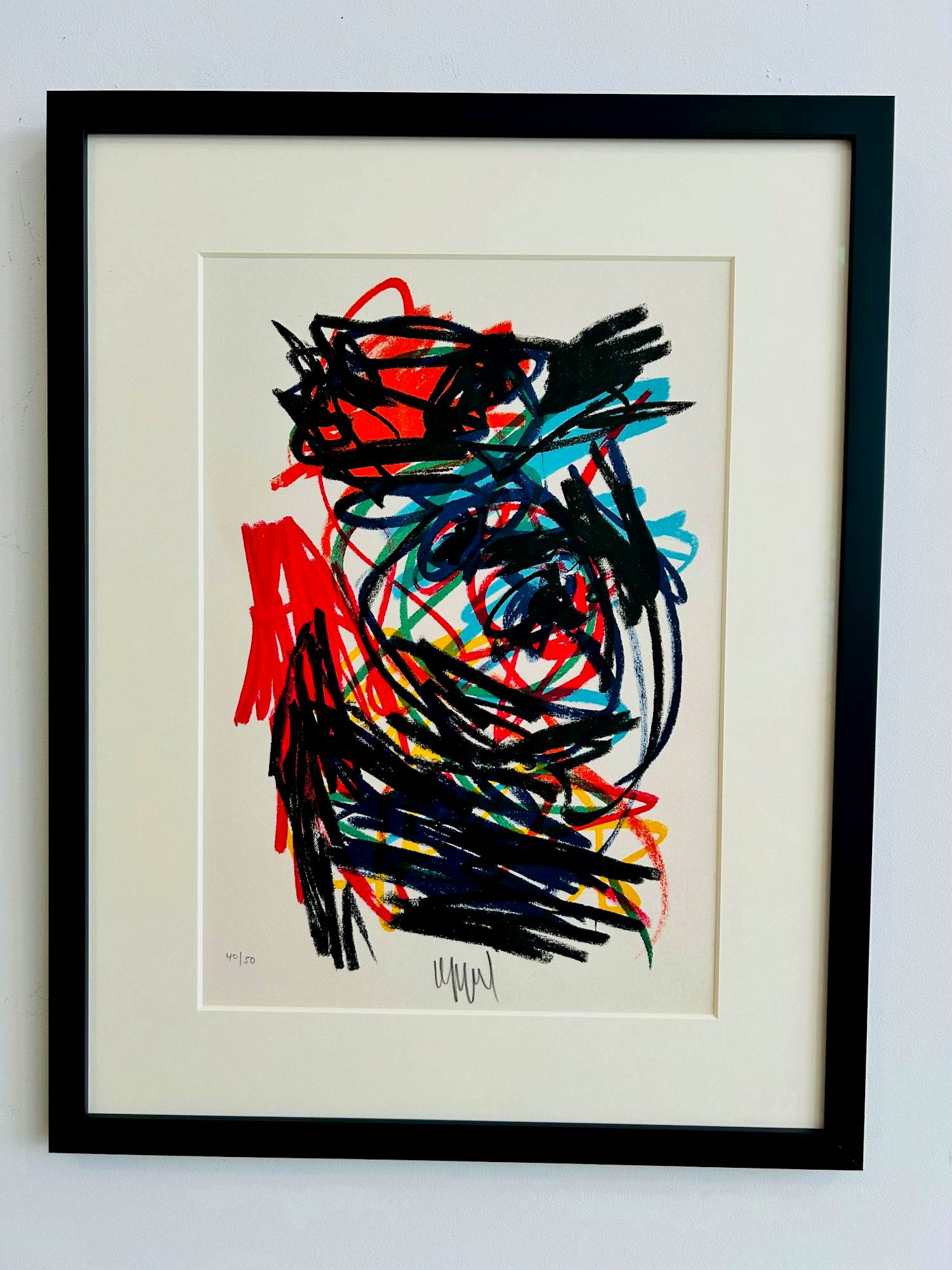 Karel Appel - Der Spiegel II ( KÖln, 1962) met nieuwe lijst! kopen? Bied vanaf 725!