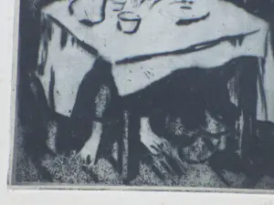 Theo van der Horst - In het koffiehuis - Ets kopen? Bied vanaf 35!