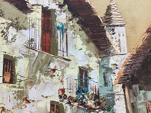 Niet of onleesbaar gesigneerd - Zuid-Europees straatje kopen? Bied vanaf 1!