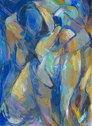 Ton Etman - Gemengde techniek op papier, Figuren kopen? Bied vanaf 50!