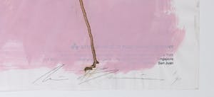 Wim de Bruin - Gemengde techniek (o.a. goauche) op bedrukt papier, Zonder titel (Groot) kopen? Bied vanaf 1!