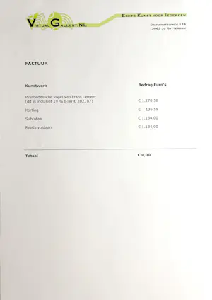 Frans Lemeer - 'Psychedelische vogel' kopen? Bied vanaf 500!