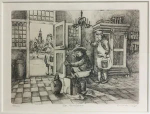 Anko C. Wieringa - De Schilder | ets - ingelijst kopen? Bied vanaf 19!