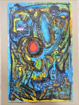 Ernst Vijlbrief - ABSTRACTIE / OLIEVERF PAPIER / 98x64cm / SIG / 1995 kopen? Bied vanaf 1!