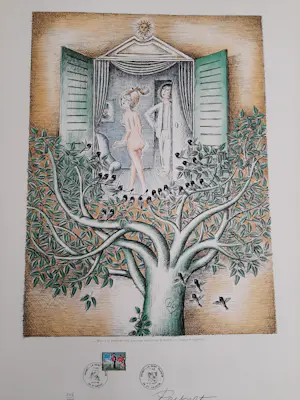 Raymond Peynet - Litho Maar loop niet naakt voor het raam, de buren houden je in de gaten kopen? Bied vanaf 45!