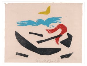 Carel Visser - Houtsnede, Z.T. Vogel - Ingelijst kopen? Bied vanaf 120!