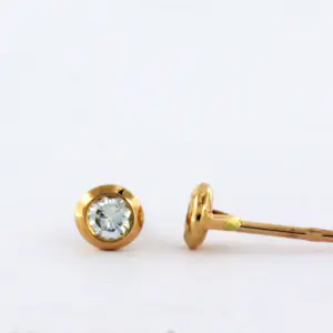 18k rosé gouden solitair oorknoppen met briljant geslepen diamant tot. 0.30ct kopen? Bied vanaf 360!